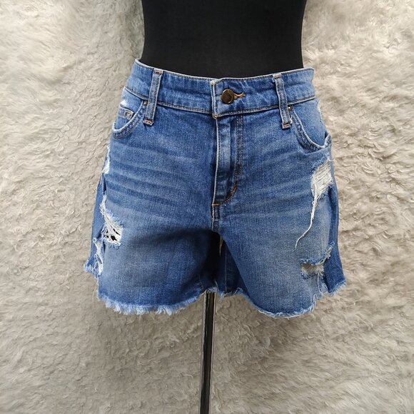 Joe's Jeans Womens Blue Distressed Denim Cut Off Shorts W29 - Picture 1 of 9